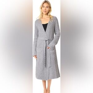 👘 EBERJEY wool/cashmere blend cable knit robe